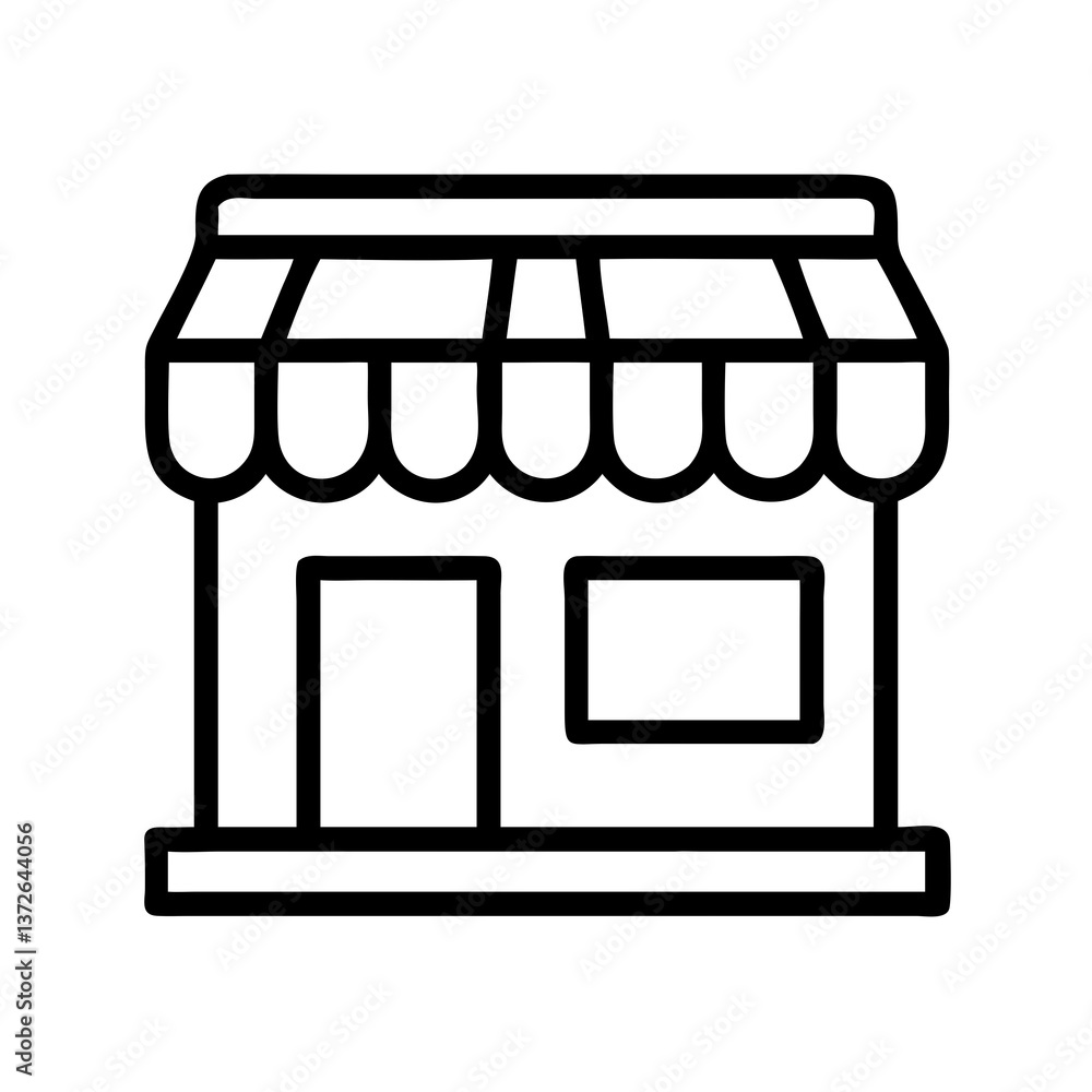 Modern Storefront Icon: A clean, minimalist vector illustration of a modern storefront, conveying ideas of commerce, local business, and retail. Modern Storefront Icon: A clean, minimalist vector illustration of a modern storefront, conveying ideas of commerce, local business, and retail.