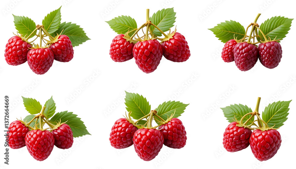 raspberries with leaves raspberries with leaves
