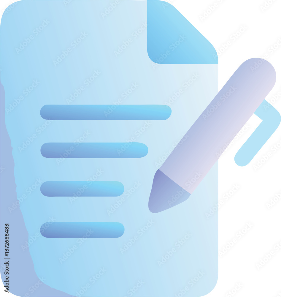 Resume Document Icon with Pen – Professional & Editable Design Resume Document Icon with Pen – Professional & Editable Design