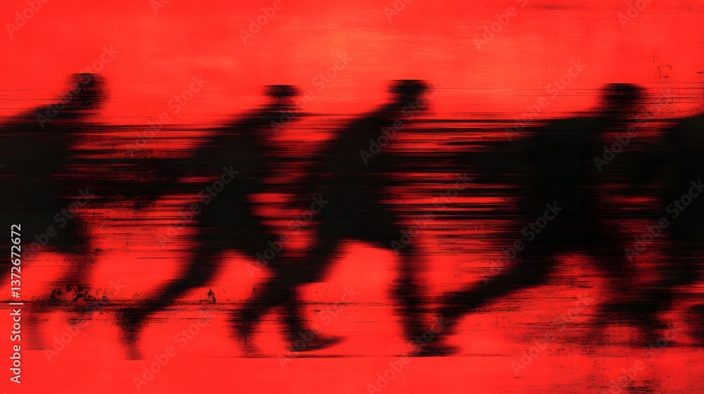 High-Energy Abstract Grunge Sports Background with Blurred Motion Streaks