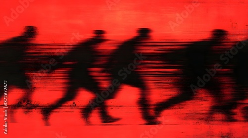Obraz na płótnie High-Energy Abstract Grunge Sports Background with Blurred Motion Streaks w salonie