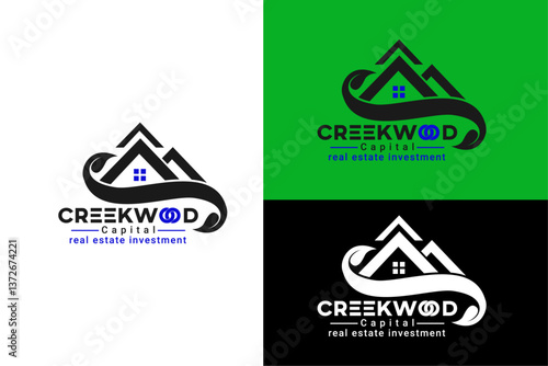 Real estate logo, unique logo aidea, logo idea