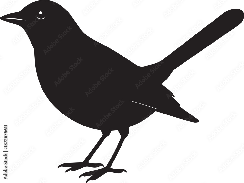 Obraz premium vector illustration of a bird, bird vector isolated on white background full body