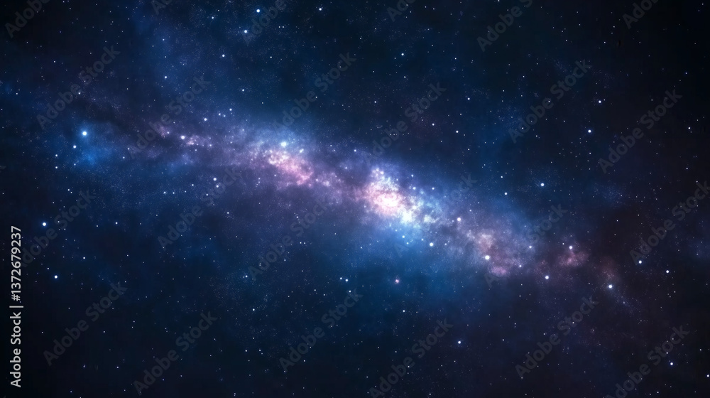 Obraz premium Nebulosa colorida en el espacio profundo con estrellas brillantes