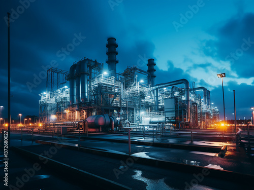 Industrial power station generating energy systems monitored supply maintained steadily