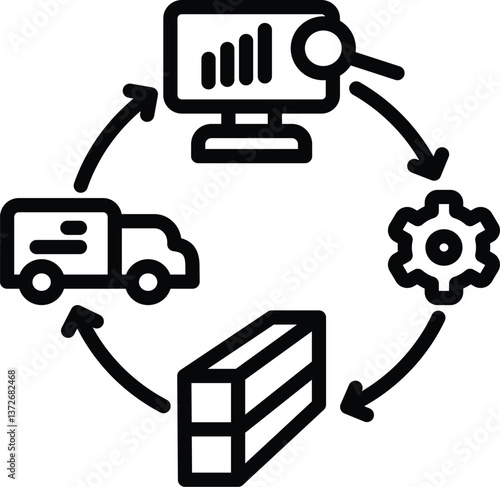 Supply Chain Management Icon 