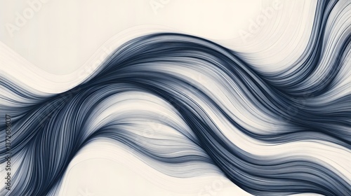 Minimalist Curling Lines Forming Elegant Invitation Design
