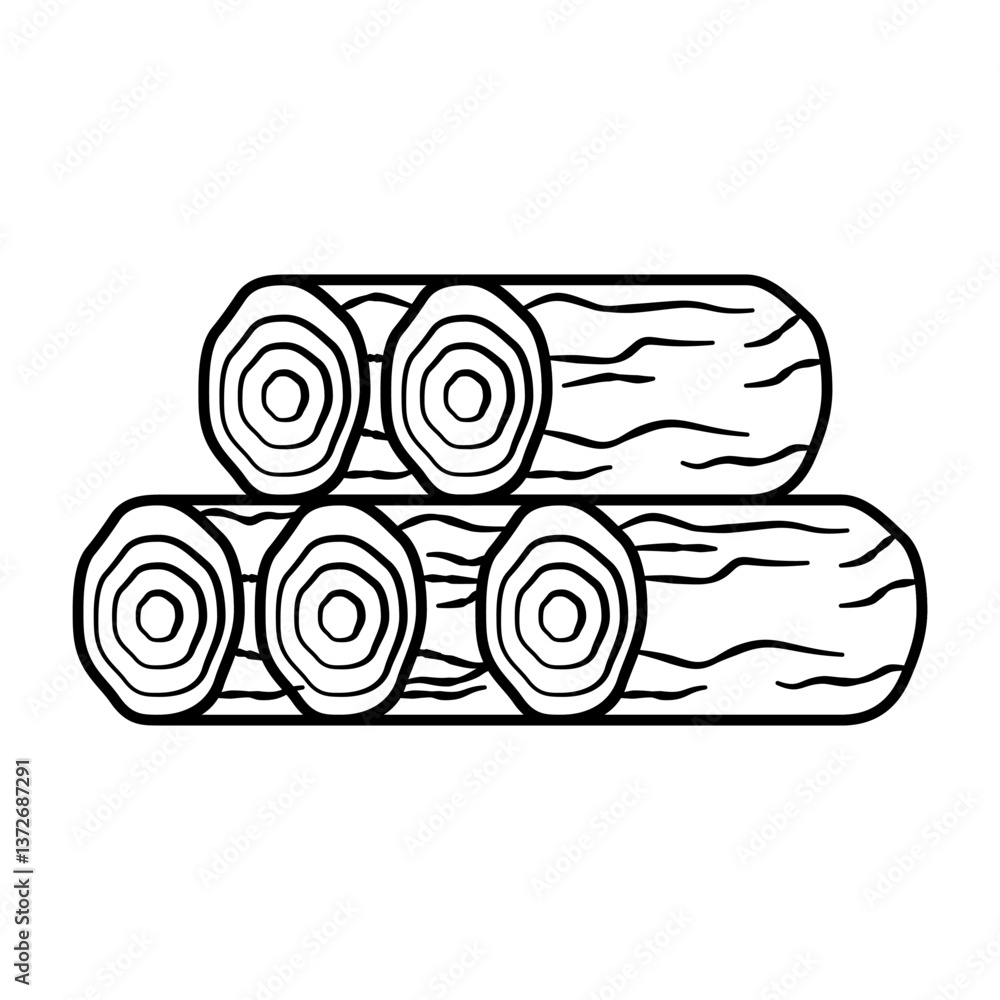 log pile icon, flat style pictogram icon for mobile app ui or ux, sign logo symbol design vector illustration, isolated on white log pile icon, flat style pictogram icon for mobile app ui or ux, sign logo symbol design vector illustration, isolated on white