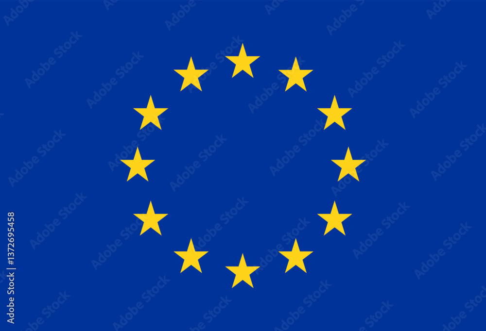 Official flag of the European Union. Vector illustration. Official flag of the European Union. Vector illustration.