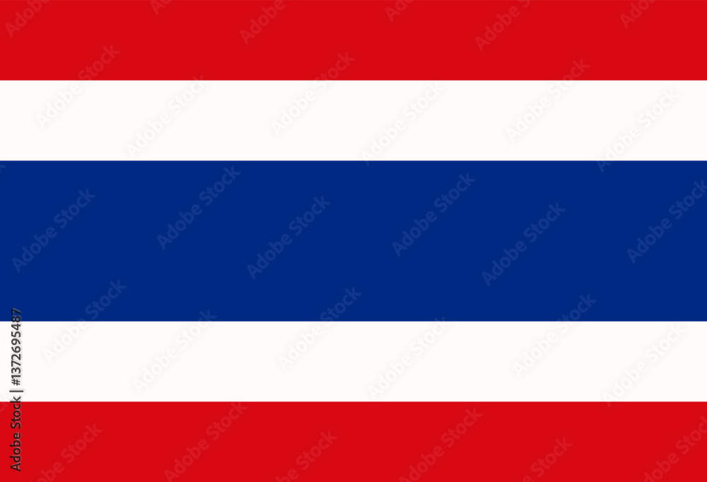 Vector flag of Thailand. Vector illustration. Vector flag of Thailand. Vector illustration.