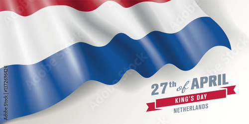 Free Download Netherlands king's day vector banner, greeting card - GFXLoad