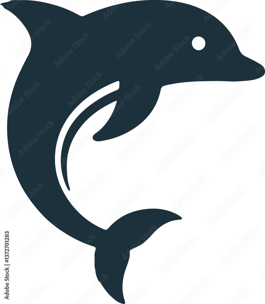Obraz premium dolphin vector silhouette