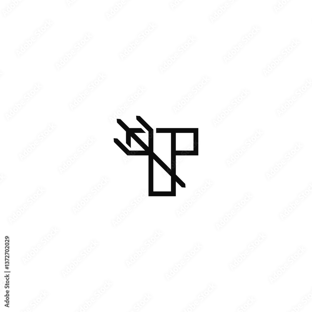 T letter with trident company logo. T letter with trident company logo.