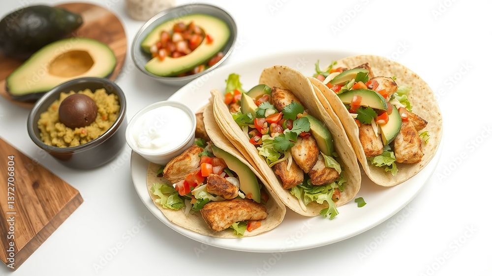 Delicious Crunchy Tacos with Fresh Toppings Delicious Crunchy Tacos with Fresh Toppings