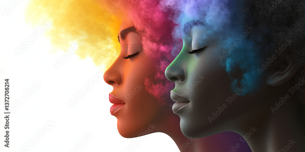Obraz premium 3D Equality Projects Highlighting Global Issues and Advocating for Positive Social Change and Equal Rights