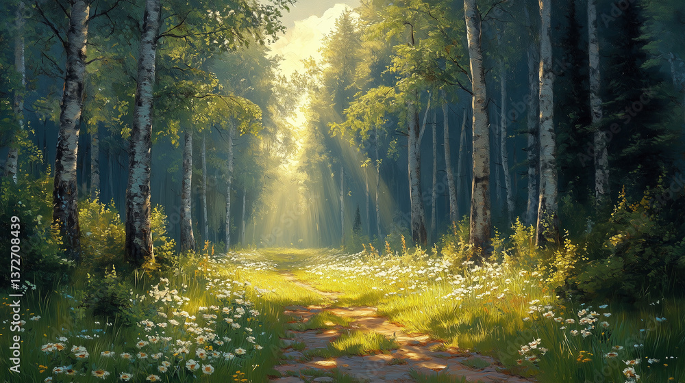 Sunny Forest Path Sunny Forest Path