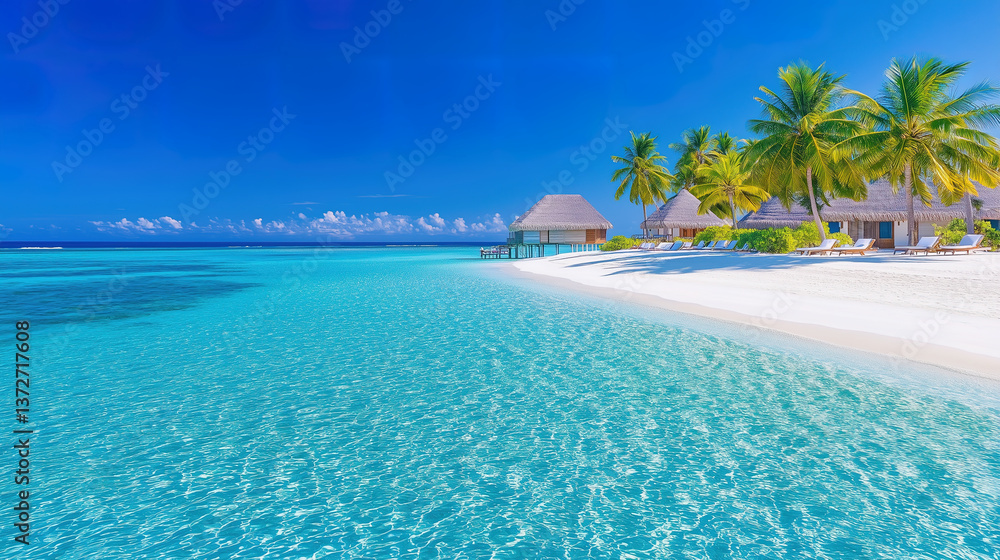 Naklejka premium Island Resort Villa