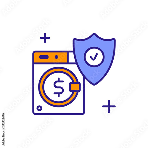 Anti-Money Laundering (AML) Icon for Compliance.