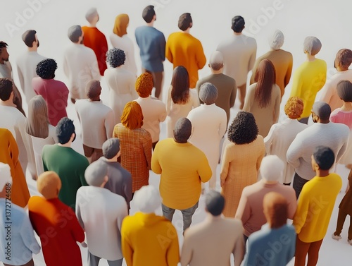 Diverse group of people interacting in a positive environment