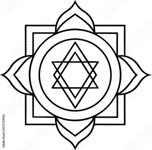 tantra based mandala sacred Hindu geometry, 