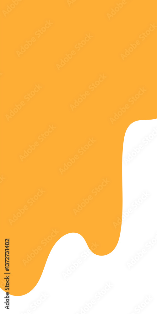 melted honey on white background. flowing honey illustration for label or packaging design. abstract honey dripping pattern. dripping yellow paint. melting slime. wavy liquid corner. melted honey on white background. flowing honey illustration for label or packaging design. abstract honey dripping pattern. dripping yellow paint. melting slime. wavy liquid corner.