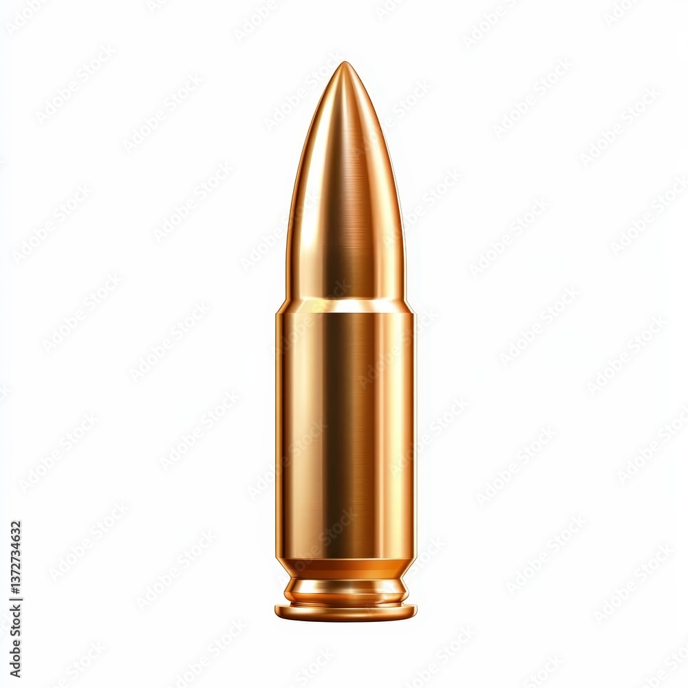 High-Detail Golden Bullet Illustration in Octane Render High-Detail Golden Bullet Illustration in Octane Render