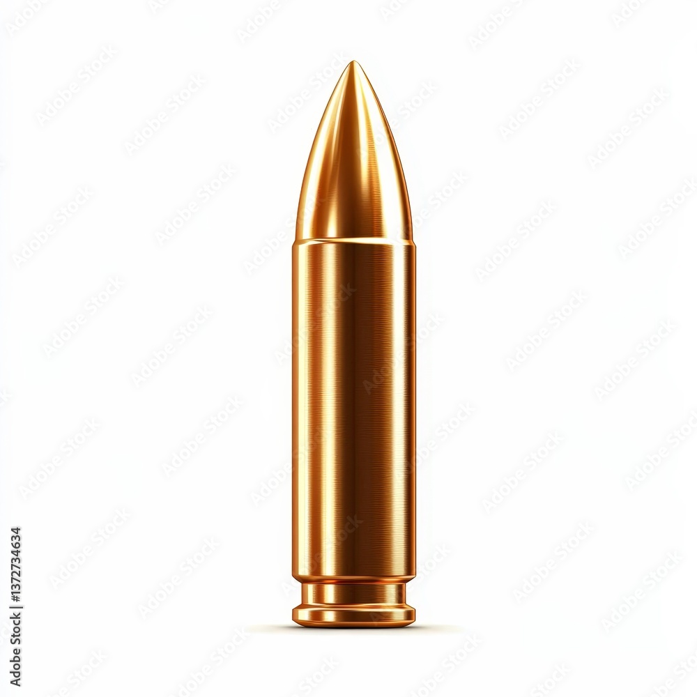 High-Detail Golden Bullet Illustration in Octane Render High-Detail Golden Bullet Illustration in Octane Render