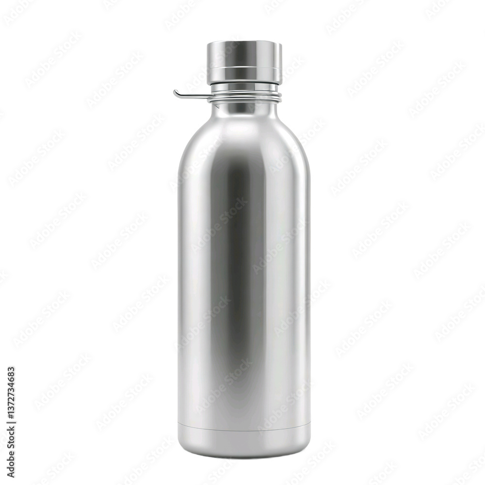 High-Quality 3D Stainless Steel Water Bottle with Brushed Metal Finish High-Quality 3D Stainless Steel Water Bottle with Brushed Metal Finish