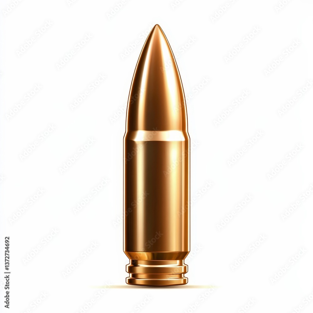 High-Detail Golden Bullet Illustration in Octane Render High-Detail Golden Bullet Illustration in Octane Render
