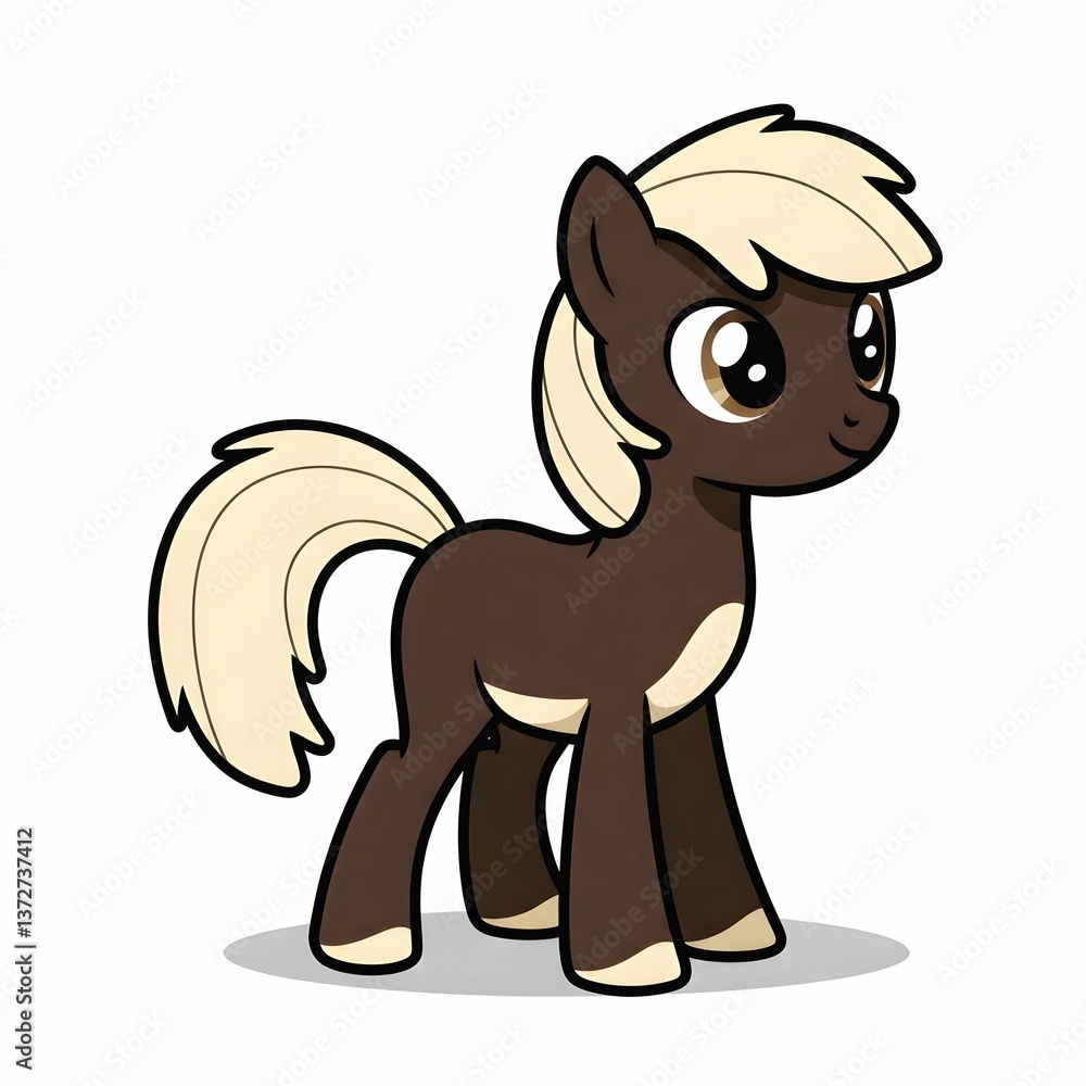 Fototapeta premium Illustration of ponies horse vector