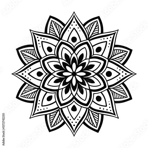 a mandala inspired circular design with sharp.