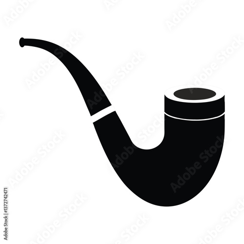 tobacco pipe isolated on white background