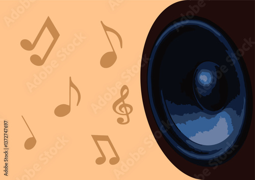 Caixa de som com auto-falantes para ouvir música