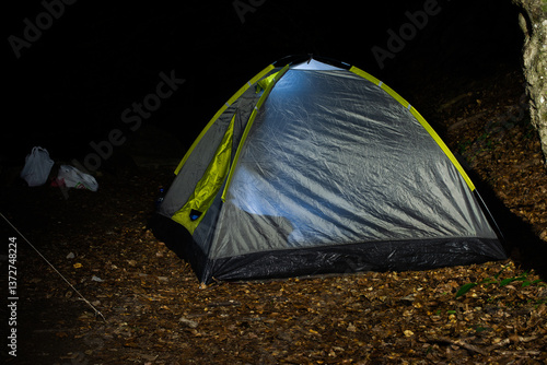 outdoor tent. tourist recreation