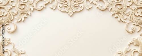 Elegant Symmetrical Wedding Invitation with Intricate Flourishes Laser Cut
