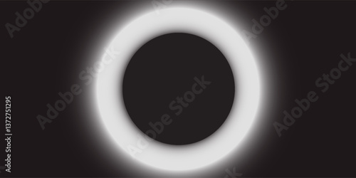 Black and white planet eclipsebokeh background hd.vector