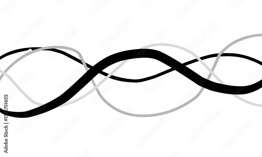 Electric wire abstract lines, irregular waves illustration Electric wire abstract lines, irregular waves illustration