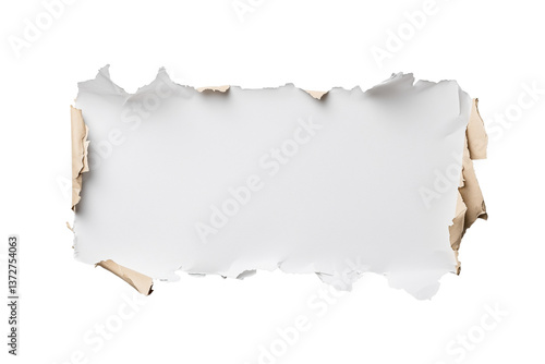 Zerrissener Papierstreifen mit realistischer Struktur PNG mit transparentem Hintergrund

