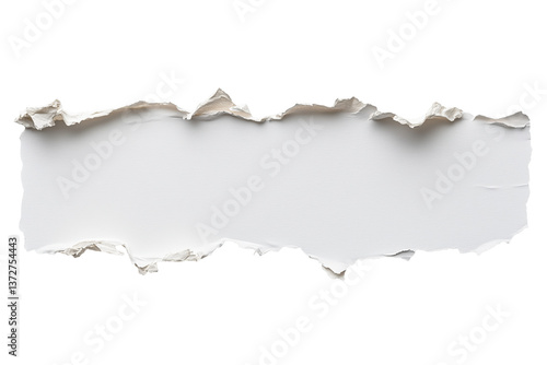 Zerrissener Papierstreifen mit realistischer Struktur PNG mit transparentem Hintergrund

