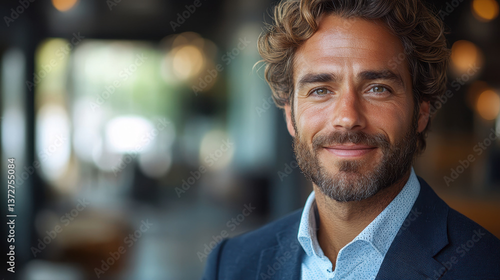 Confident Smiling Businessman Portrait in Professional Setting Confident Smiling Businessman Portrait in Professional Setting
