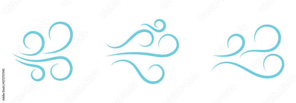 Air, wind, swirl in doodle illustration style. Sketch drawn air blow motion, smoke flow art, abstract line. Wave beach vector illustration. Isolated vector on white background. Air, wind, swirl in doodle illustration style. Sketch drawn air blow motion, smoke flow art, abstract line. Wave beach vector illustration. Isolated vector on white background.