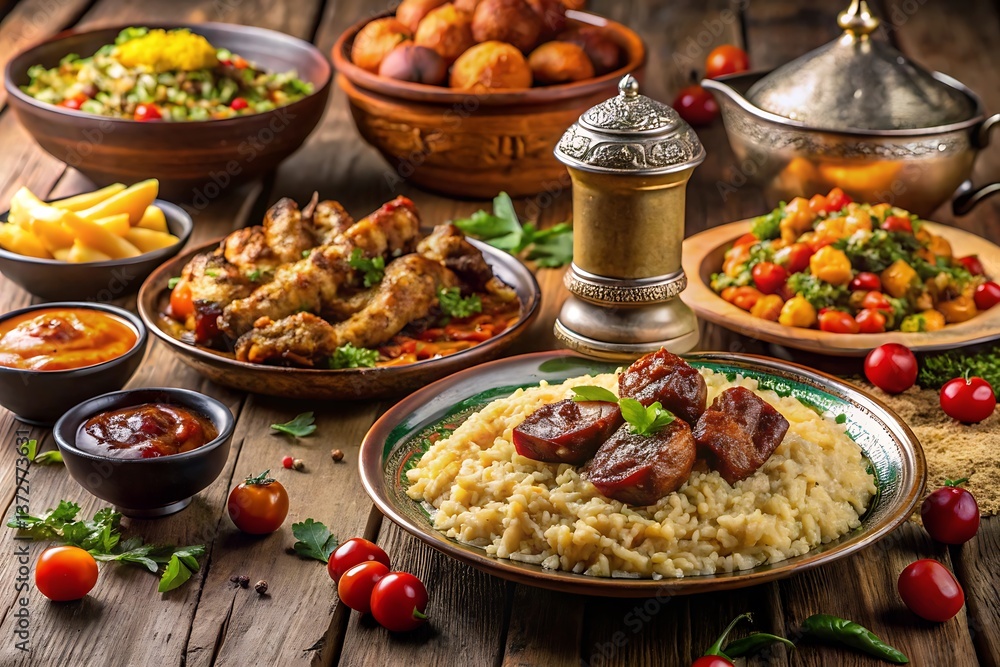 Close up on appetizing ramadan meal
Close up on appetizing ramadan meal