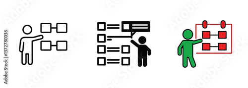 Project Management Icons Planning, Workflow, Scheduling, and Task Presentation