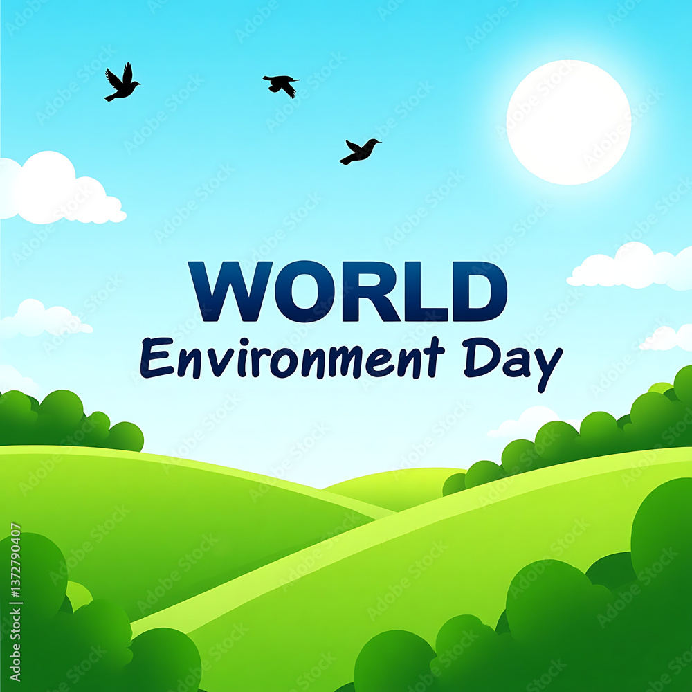 Naklejka premium World Environment Day social media post