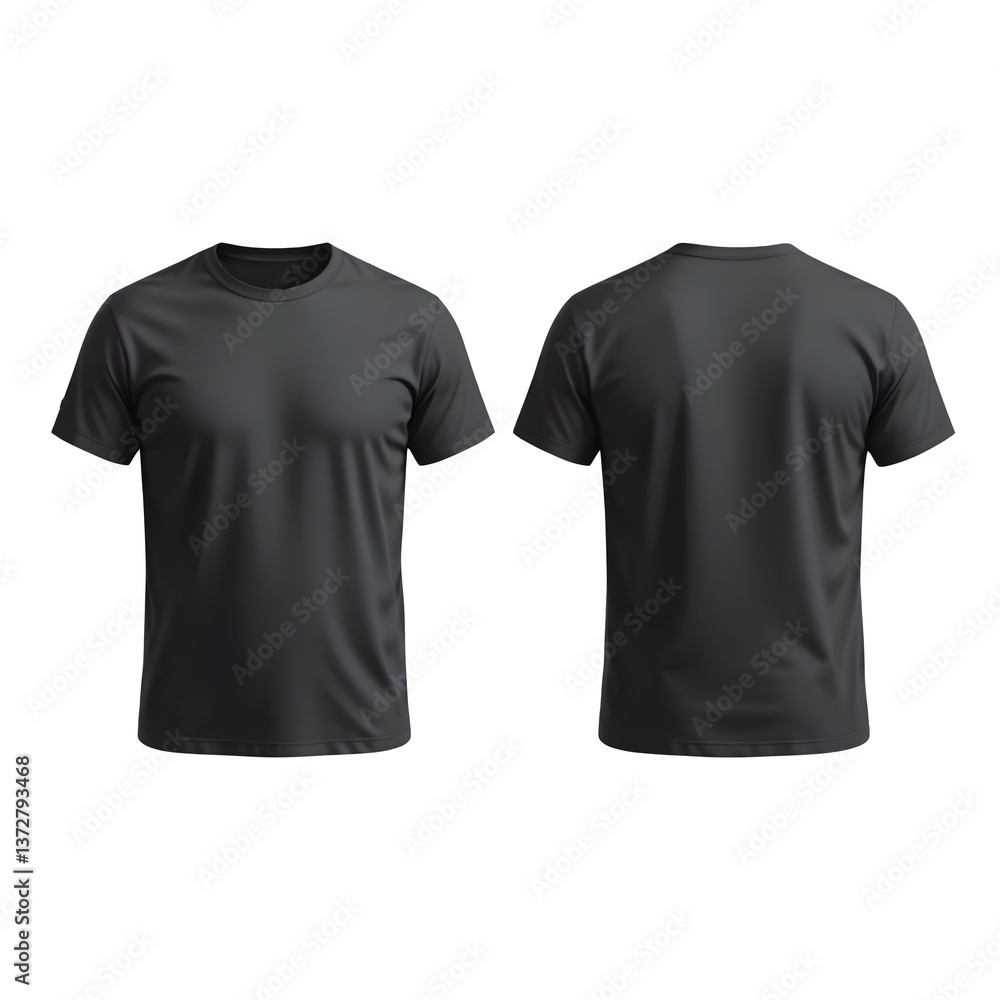 Black t-shirt mockup template up transparent or png background. Black t-shirt mockup template up transparent or png background.