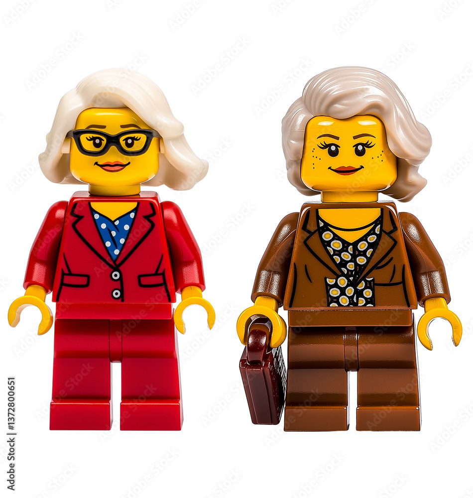 Fototapeta premium Lego figurines, senior businesswoman