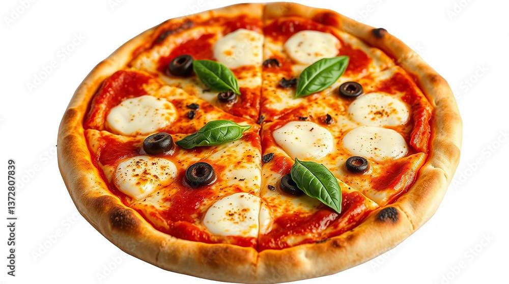 This image features a delicious pizza with beautifully melted cheese. The crispy crust, flavorful sauce, fresh vegetables, and spices make it a perfect treat for any food lover.
This image features a delicious pizza with beautifully melted cheese. The crispy crust, flavorful sauce, fresh vegetables, and spices make it a perfect treat for any food lover.