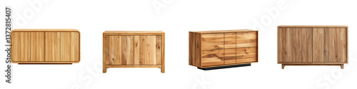 Showcasing rustic modern wooden sideboard realistic furniture texture