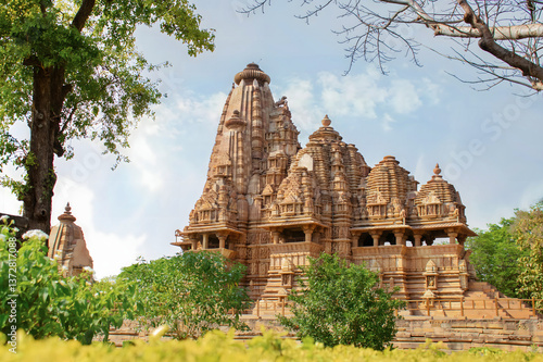 Khajuraho Temple – A timeless masterpiece of intricate carvings and divine artistry, echoing India's rich heritage and architectural brilliance