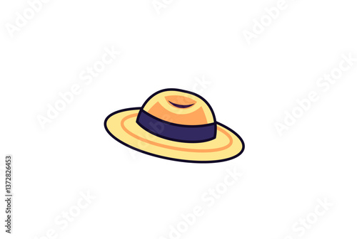 Vector illustration of cartoon headdress or hat isolated on white background